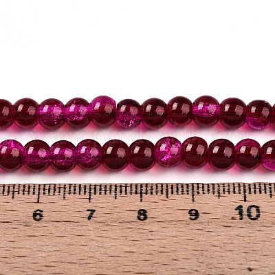 Стеклянные бусины кракле X-CCG-Q002-6mm-08-1