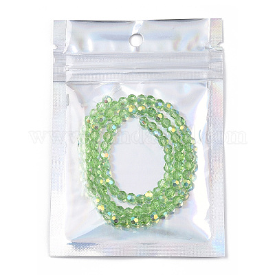 Прямоугольные пластиковые пакеты с застежкой-молнией и блестками OPP-YWC0001-7X10-1