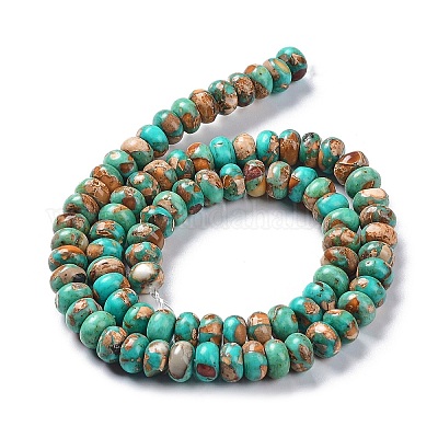 Chapelets de perles en turquoise synthétique&nbsp;G-C034-02C-1