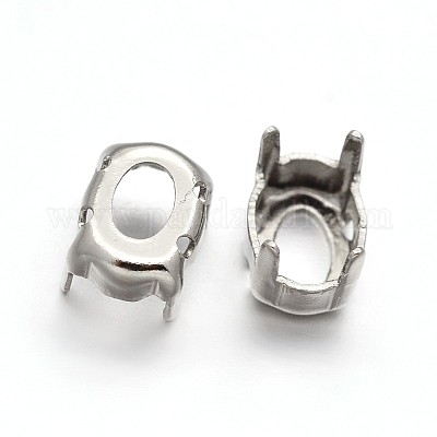 Овальные латунные шпильки для пришивания KK-N0084-A09-6x8-1