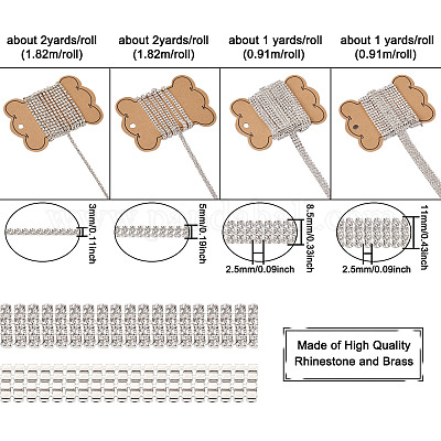 6 ярд 4 стильные латунные стразы со стразами CHC-CD0001-06-1