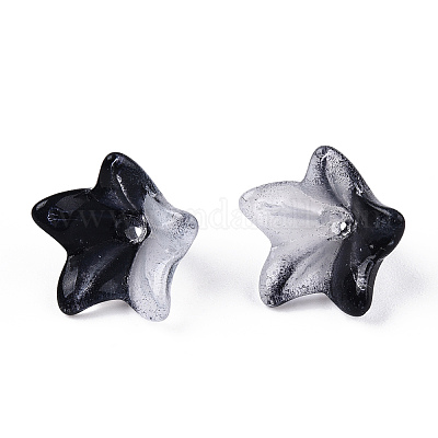 Прозрачные шапочки из стеклянных бусин GLAA-A011-09C-1