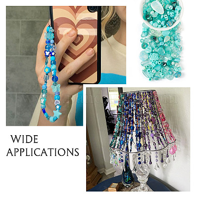 100 г прозрачных/непрозрачных акриловых бусин MACR-TA0001-50G-1