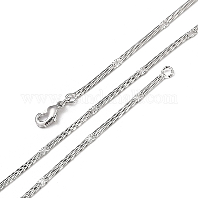 2.5 мм стойка покрытие латунные цепочки елочка ожерелья для женщин мужчин MAK-L044-19P-1