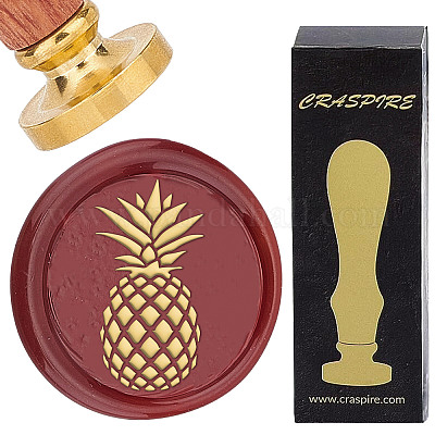 Латунные восковые печати с деревянной ручкой AJEW-WH0412-0225-1