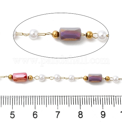 Цепи из нержавеющей стали 304 ручной работы с бусинами CHS-L031-09G-1