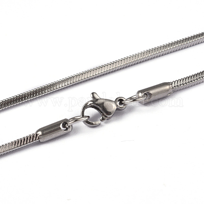 Не тускнеющие квадратные цепочки-змейки из нержавеющей стали 304 NJEW-K049-04P-1