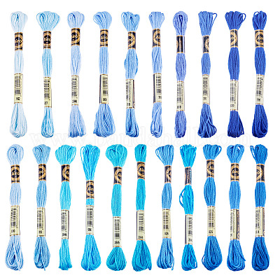 21 пачка ниток мулине из полиэстера 21 цветов OCOR-TA0002-86-1