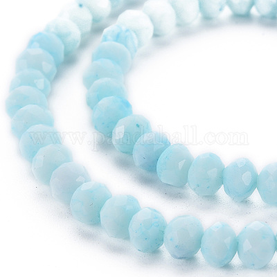 Непрозрачная выпечка окрашенные стеклянные бусы пряди EGLA-N006-009A-A-1