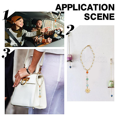 Подвеска от солнца из натуральных драгоценных камней и сплавов HJEW-DR00027-1