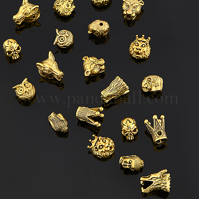 Бусины из сплава в тибетском стиле TIBEB-PH0013-71AG-RS-1