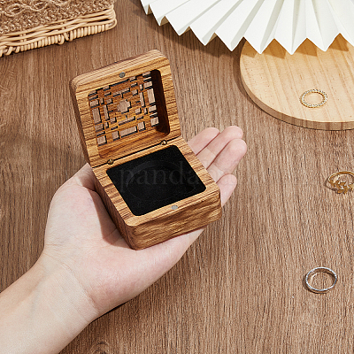 Полые деревянные магнитные коробки для хранения медалей CON-WH0088-93C-01-1