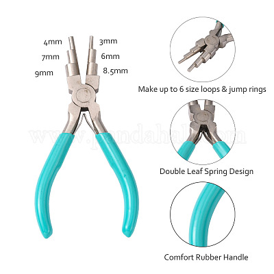 6 Step Multi-size Wire Looping Jewelry Pliers 46-736 
