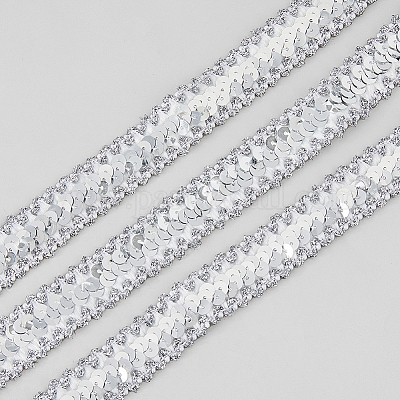 Отделка из пластиковых полиэстеровых пайеток для аксессуаров одежды OCOR-WH0091-51B-1