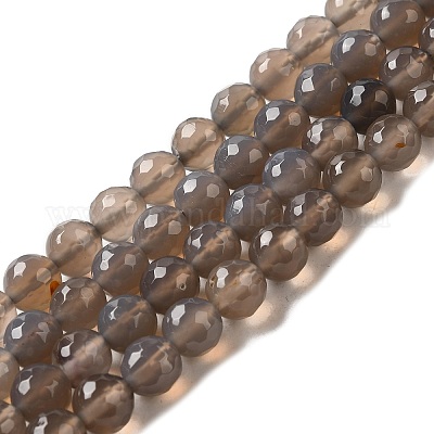 Natürlichen grauen Achat Perlen&nbsp;G-A046-1-1