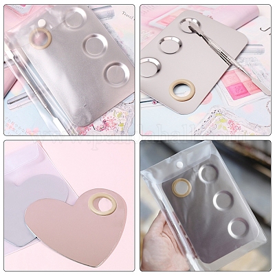 Палитра из нержавеющей стали и ложка с двойной головкой MRMJ-GL0001-01P-1