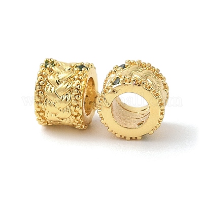 Латунные микро проложить Цирконий Европейский бисером KK-E113-05G-1