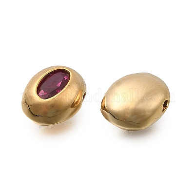 Латунные микро проложить кубического циркония бусы KK-D500-02G-1