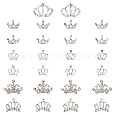 26 Stück 5 Stile Legierung Strass Cabochons&nbsp;FIND-FH0009-61-1