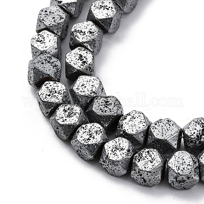Гальванические бусины из натуральной лавы G-A256-C01-01D-1