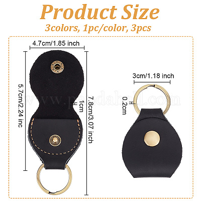 3 шт. 3-х цветные кожаные сумки для хранения AJEW-OC0005-20-1