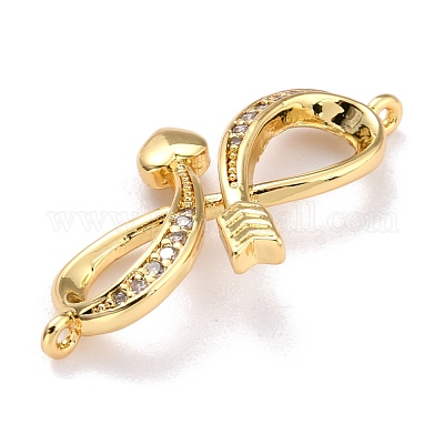 Бюстгальтеры Micro pave прозрачные кубические циркониевые звенья соединители ZIRC-L097-046G-1