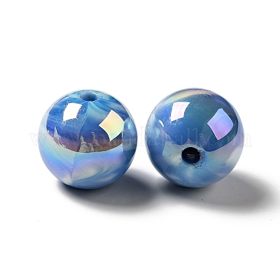 УФ-покрытие непрозрачные радужные переливающиеся акриловые бусины MACR-D063-01A-02-1