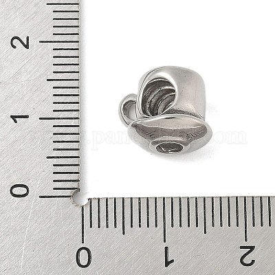 Европейские бусины из нержавеющей стали 304 STAS-S183-07P-1