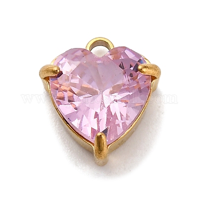 Подвески из нержавеющей стали 304 со стразами STAS-P386-01G-03-1