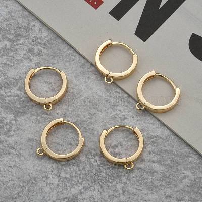 Латунные серьги-обручи KK-S350-069G-1