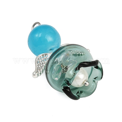 2 шт. 2-х цветные подвески из искусственного нефрита PALLOY-JF04387-1