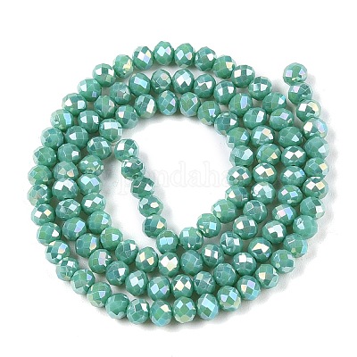 Стеклянные бусины с гальваническим покрытием  EGLA-A044-P3mm-B31-1