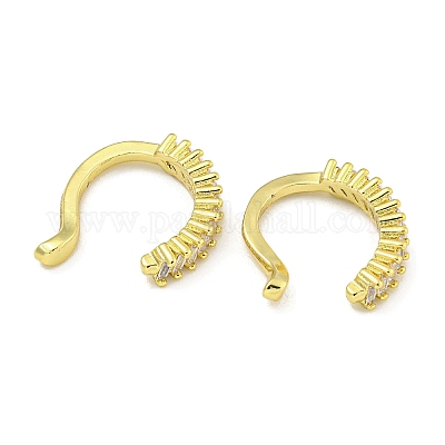 Серьги-манжеты из циркония EJEW-C104-043G-1