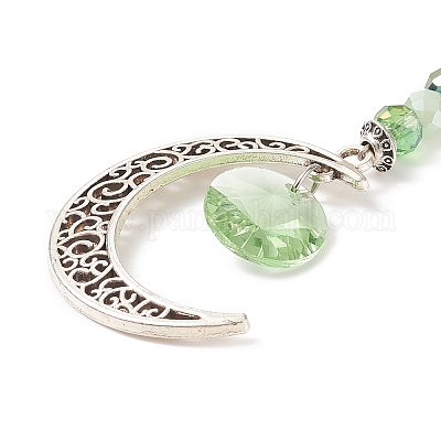 Украшения из стеклянных и смоляных бусин от сглаза HJEW-JM00726-01-1