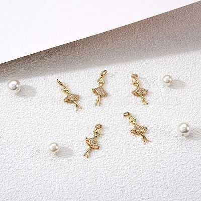 Подвески из кубического циркония с покрытием из латуни KK-SZ0005-95-1