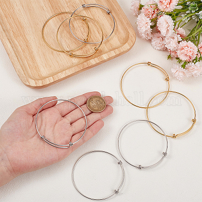 10шт 2 цвета регулируемые браслеты из нержавеющей стали 304 изготовление MAK-BBC0001-17-1