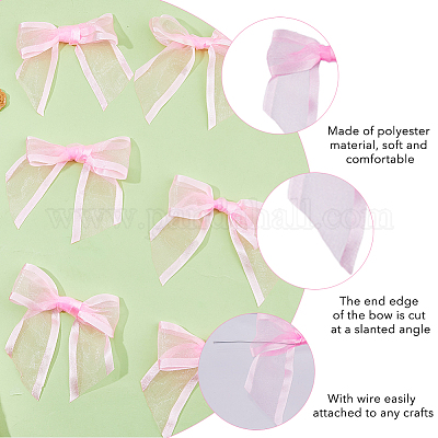 Бант из упаковочной ленты из полиэстера AJEW-WH0270-204A-1