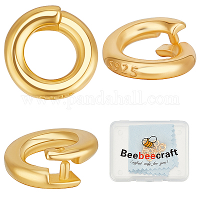 6 шт. 925 серебряных кольца-замка STER-BBC0008-69A-G-1