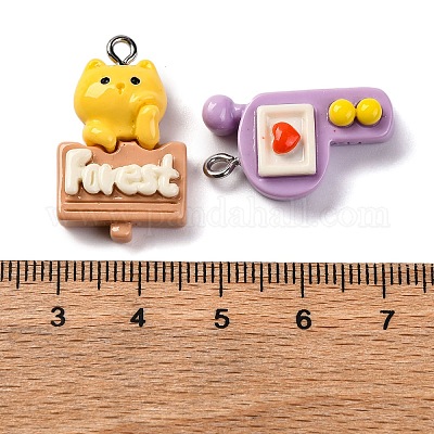 Подвески из непрозрачной смолы в романтическом стиле CRES-M038-09-1