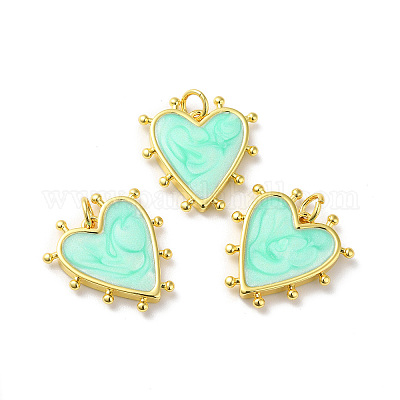 Подвески из латуни с эмалью в стойку KK-D074-03G-06-1