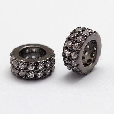 Латунные микро проложить Цирконий Европейский бисером ZIRC-D113-31B-FF-1