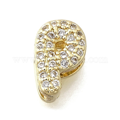 Латунные микро-паве кубические цирконии буквы многорядные звенья KK-D295-32G-16-1