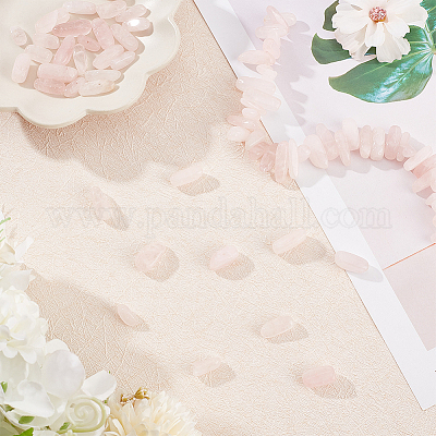 1 нить бусин из натурального розового кварца G-BBC0001-19-1