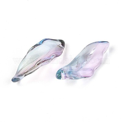 Подвески из прозрачного стекла с росписью для запекания DGLA-N014-02E-1