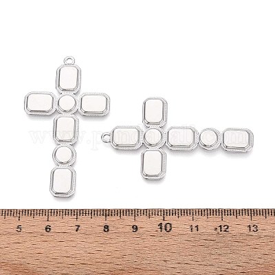 Большие подвески-кресты из нержавеющей стали 304 STAS-T067-41P-1