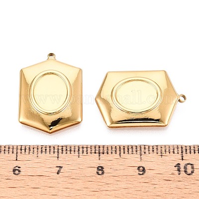 Оправы для подвесок из нержавеющей стали 304 в виде кабошонов STAS-T067-12G-1