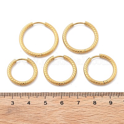 Серьги-кольца из нержавеющей стали 304 EJEW-R017-01G-01-1