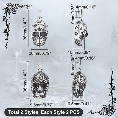 4шт 2 стиля подвески из нержавеющей стали STAS-UN0054-69-1