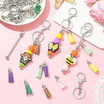 12 шт. 6 цвета искусственная замша подвеска с кисточкой украшения&nbsp;KEYC-YW0001-26-1