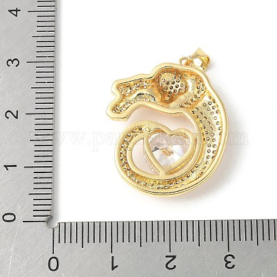 Латунные микро проложить кубического циркония подвески ZIRC-I071-21G-1